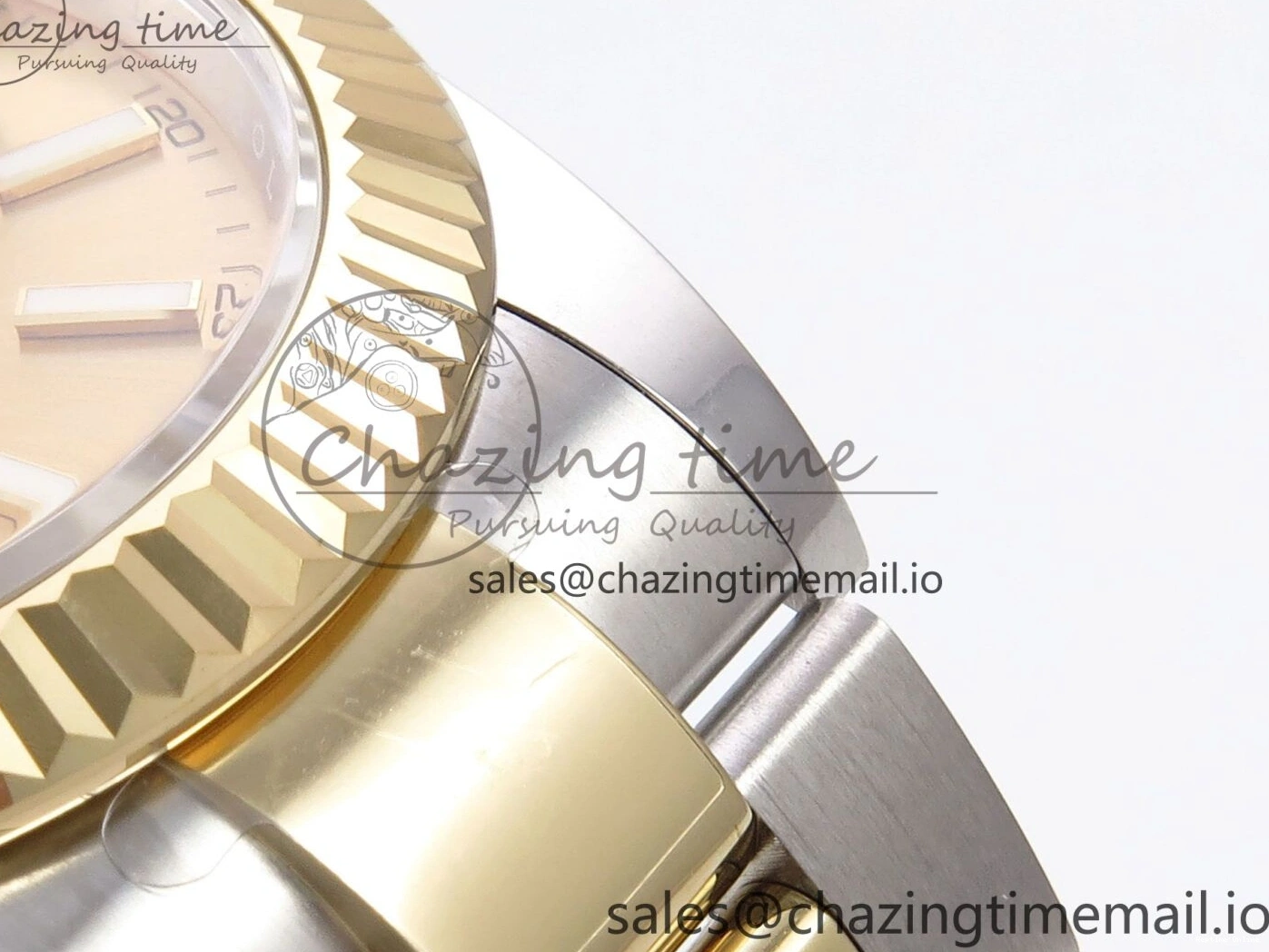 0215 DateJust 41 126333 EWEF Best Edition YG Stick Dial on SS YG Oyster Bracelet A Durable 971